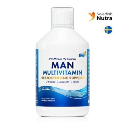 Man Multivitamin – Vyriškų Multivitaminų Kompleksas su Cinku ir Ženšeniu