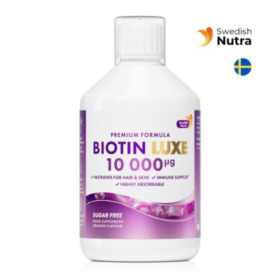 Biotin Luxe – Skystas Biotinas 10 000 µg su Vitaminu C